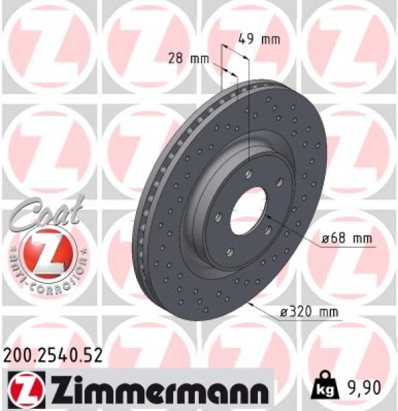 Zimmermann Sportbremsscheibe Sport Z für INFINITI Q50 vorne