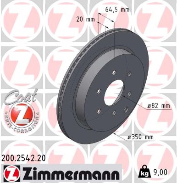 Zimmermann Brake Disc for NISSAN PATROL VI (Y62) rear