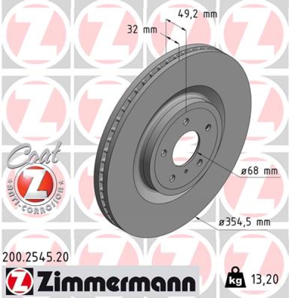 Zimmermann Brake Disc for INFINITI Q60 Coupe front