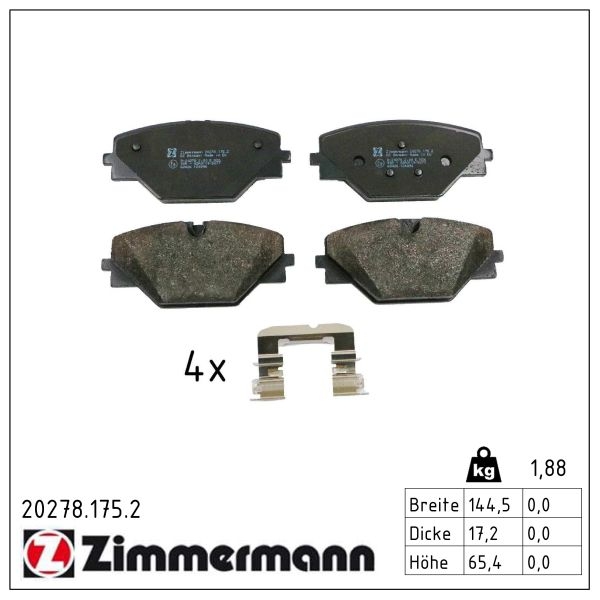 Zimmermann Brake pads for LAND ROVER RANGE ROVER SPORT III (L461) rear
