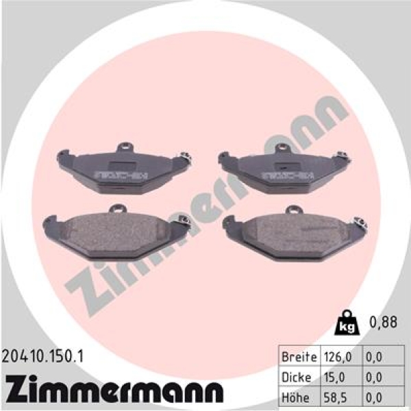Zimmermann Brake pads for RENAULT 21 Stufenheck (L48_) rear