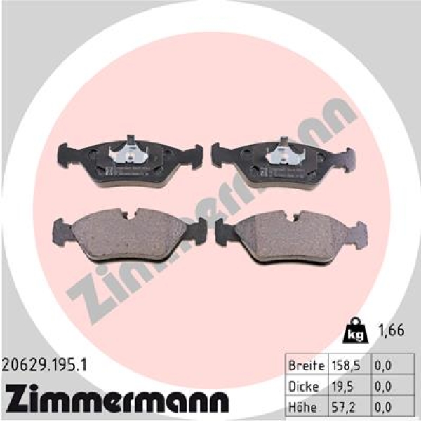 Zimmermann Brake pads for BMW 6 (E24) front