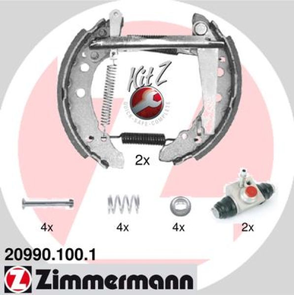 Zimmermann Bremsbacken Kit für SEAT IBIZA II (6K1) hinten