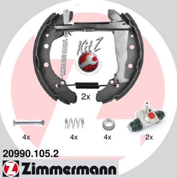 Zimmermann Bremsbacken Kit für SEAT IBIZA II (6K1) hinten