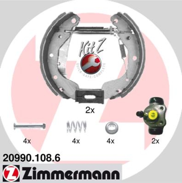 Zimmermann Bremsbacken Kit für OPEL CORSA B (S93) hinten