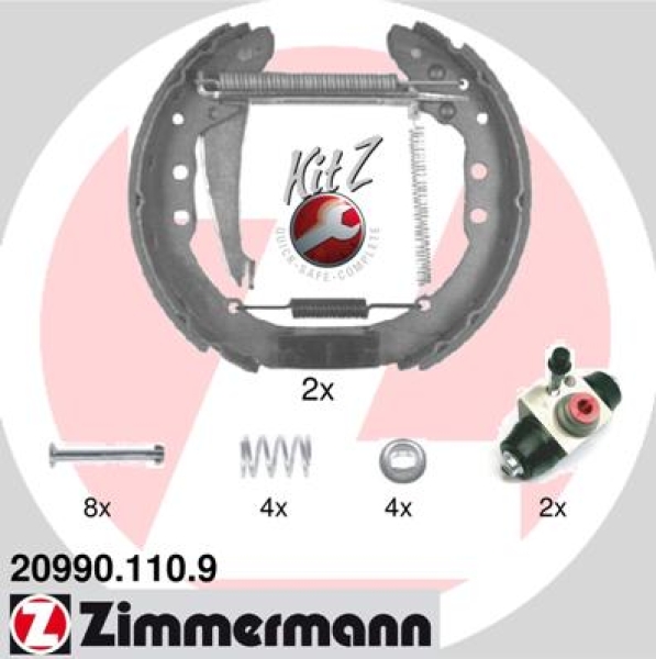 Zimmermann Brake Shoe Kit for SEAT INCA (6K9) rear