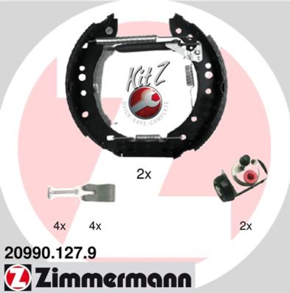 Zimmermann Bremsbacken Kit für MITSUBISHI COLT VI (Z3_A, Z2_A) hinten