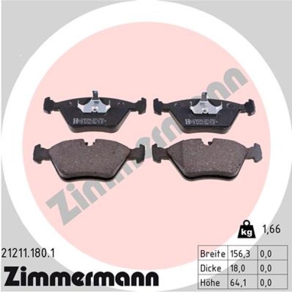 Zimmermann Brake pads for AUDI 100 Avant (44, 44Q, C3) front