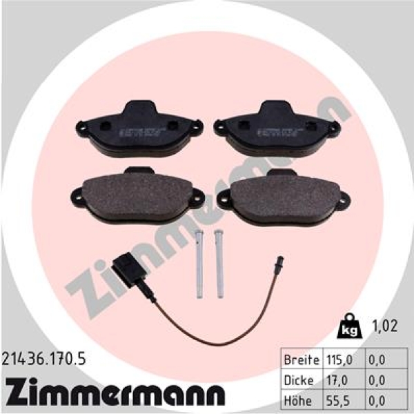 Zimmermann Brake pads for FIAT PANDA / PANDA CLASSIC (169_) front