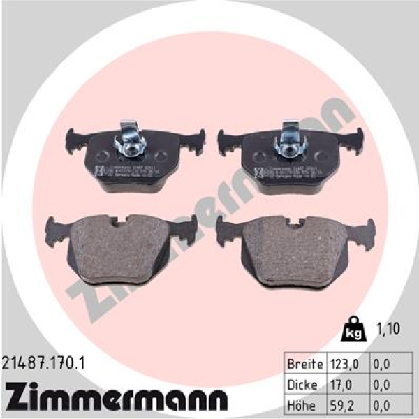Zimmermann Brake pads for BMW X3 (E83) rear