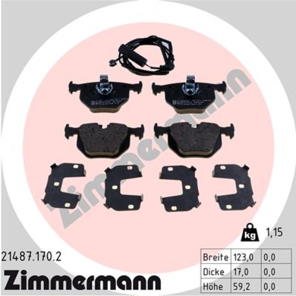 Zimmermann Brake pads for BMW Z4 Roadster (E85) rear