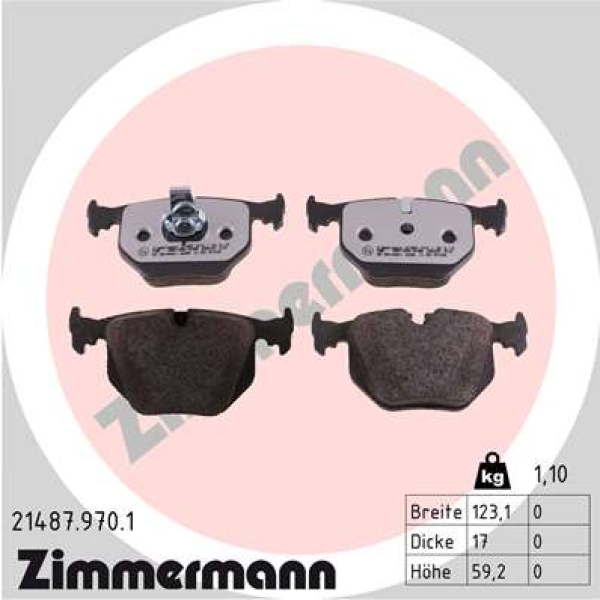 Zimmermann rd:z Brake pads for BMW X3 (E83) rear