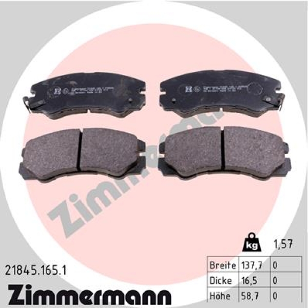 Zimmermann Brake pads for ISUZU TROOPER II (UB) front