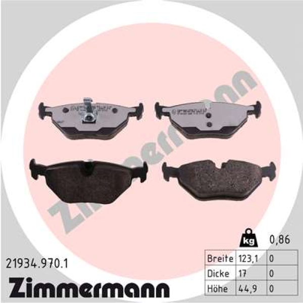 Zimmermann rd:z Brake pads for ROVER 75 (RJ) rear
