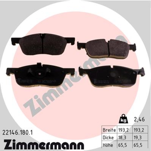 Zimmermann Brake pads for LAND ROVER DISCOVERY SPORT (L550) front