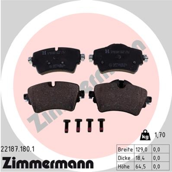 Zimmermann Brake pads for MINI MINI (F55) front