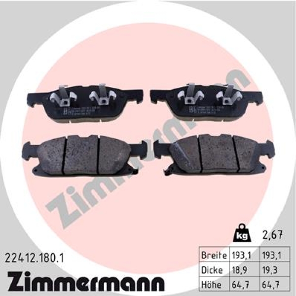 Zimmermann Brake pads for FORD S-MAX (CJ) front