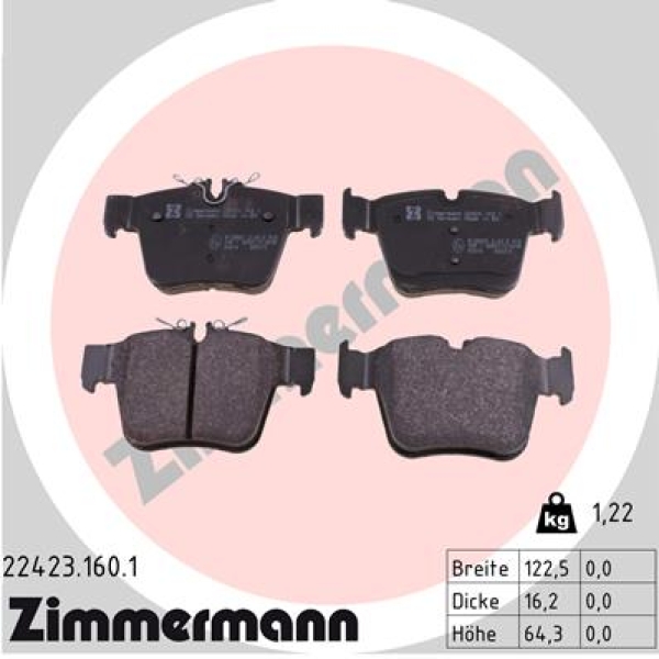 Zimmermann Brake pads for MERCEDES-BENZ C-KLASSE (W205) rear