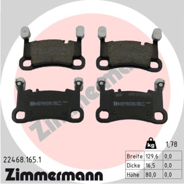 Zimmermann Brake pads for PORSCHE CAYENNE (9YA) rear
