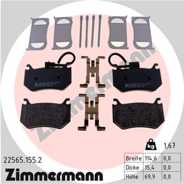 Zimmermann Brake pads for ALFA ROMEO STELVIO (949_) rear