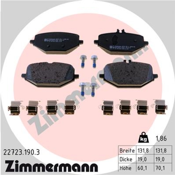 Zimmermann Brake pads for MERCEDES-BENZ GLE (V167) rear