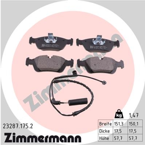 Zimmermann Bremsbeläge für BMW Z3 Roadster (E36) vorne