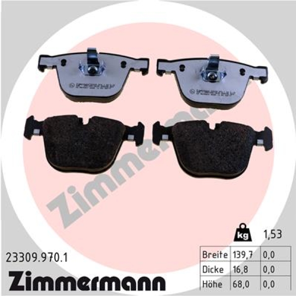 Zimmermann rd:z Brake pads for BMW 6 (E63) rear