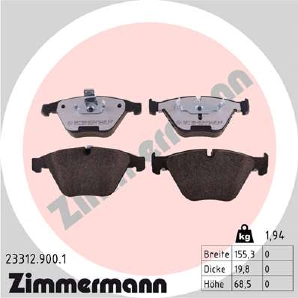 Zimmermann rd:z Brake pads for BMW 5 Touring (E61) front