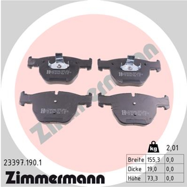 Zimmermann Bremsbeläge für LAND ROVER RANGE ROVER III (L322) vorne