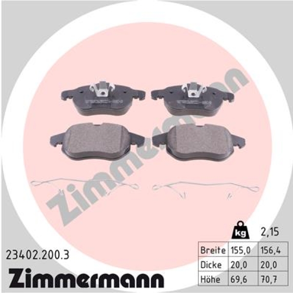 Zimmermann Bremsbeläge für FIAT CROMA (194_) vorne