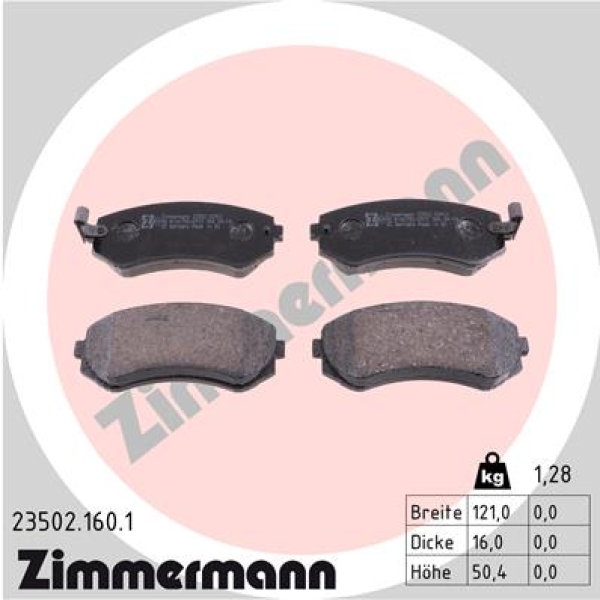 Zimmermann Brake pads for NISSAN ALMERA I (N15) front