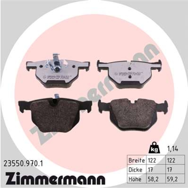 Zimmermann rd:z Brake pads for BMW 3 Cabriolet (E93) rear