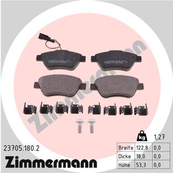 Zimmermann Brake pads for PEUGEOT BIPPER (AA_) front