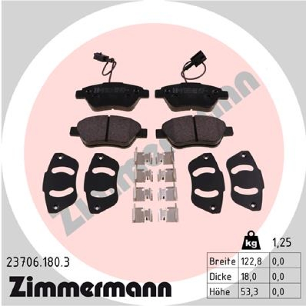 Zimmermann Brake pads for ALFA ROMEO MITO (955_) front