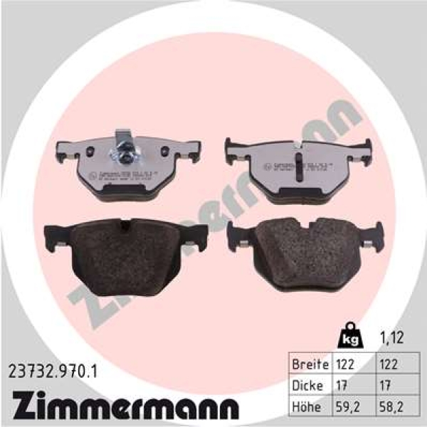 Zimmermann rd:z Brake pads for BMW 5 (E60) rear