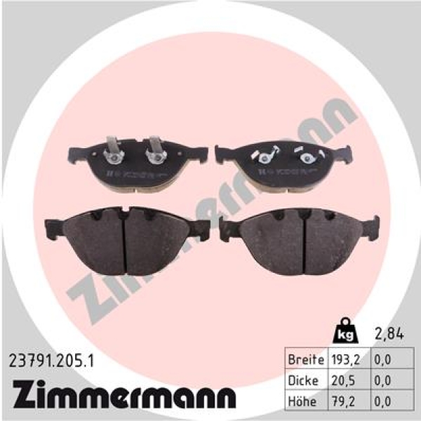 Zimmermann Brake pads for BMW 6 (E63) front