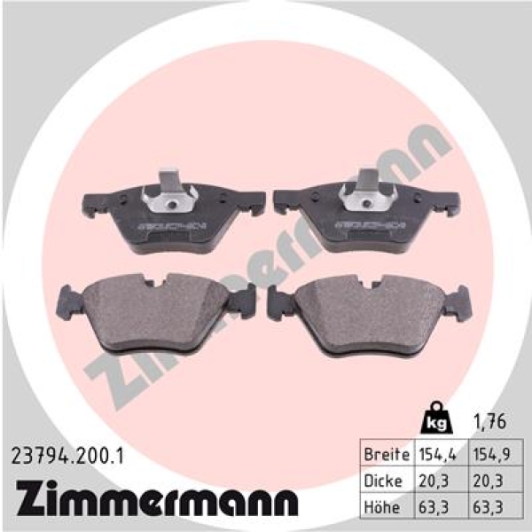 Zimmermann Brake pads for BMW 3 Cabriolet (E93) front