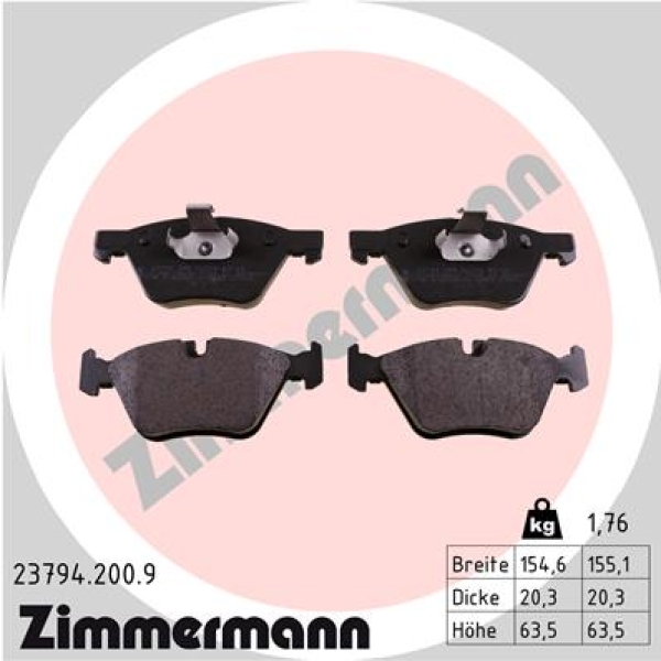 Zimmermann Bremsbeläge for BMW 3 Coupe (E92) front