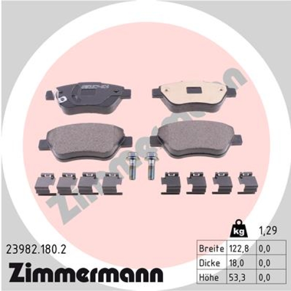 Zimmermann Brake pads for OPEL CORSA D (S07) front