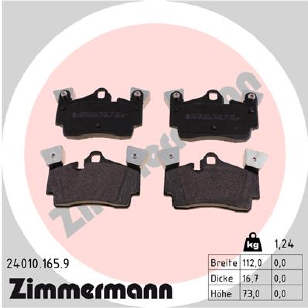 Zimmermann Bremsbeläge für AUDI Q7 (4LB) hinten