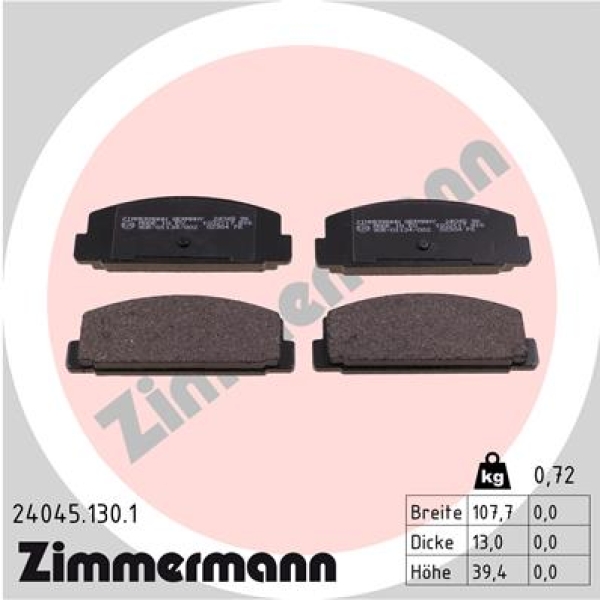 Zimmermann Brake pads for MAZDA 626 V Hatchback (GF) rear