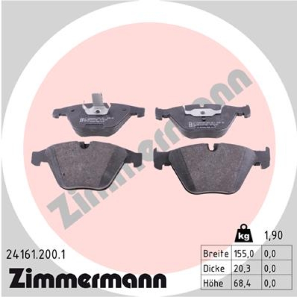 Zimmermann Brake pads for BMW X1 (E84) front