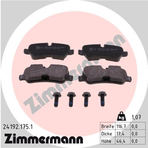 Zimmermann Brake pads for LAND ROVER RANGE ROVER SPORT (L320) rear
