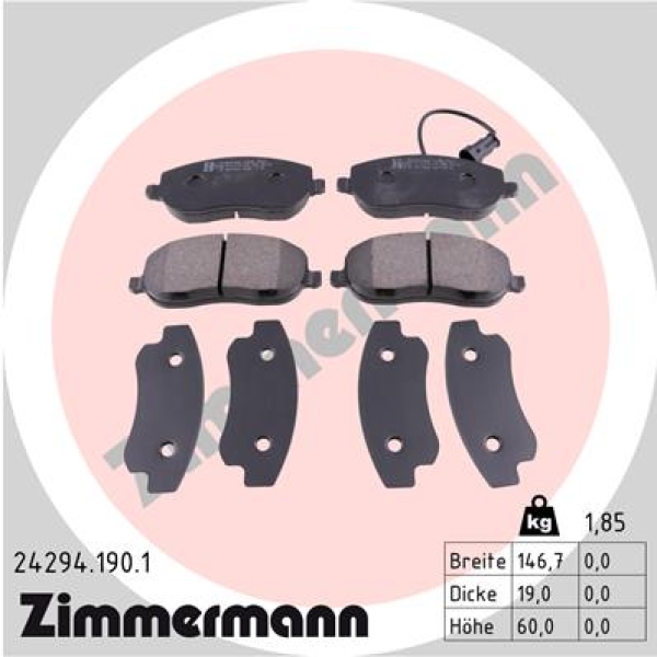 Zimmermann Brake pads for FIAT CROMA (194_) front