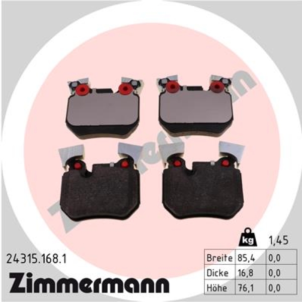 Zimmermann Brake pads for BMW 3 Coupe (E92) rear