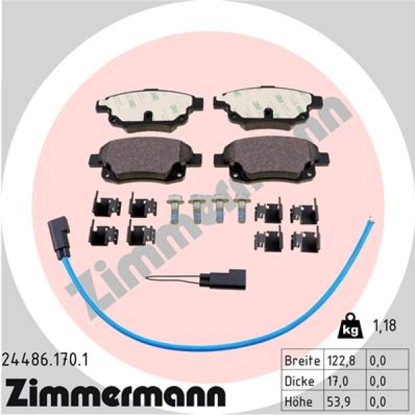 Zimmermann Brake pads for FORD TRANSIT Pritsche/Fahrgestell (FM_ _, FN_ _) rear