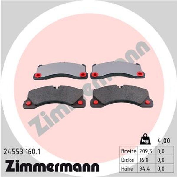 Zimmermann Brake pads for PORSCHE PANAMERA Sport Turismo (971) front