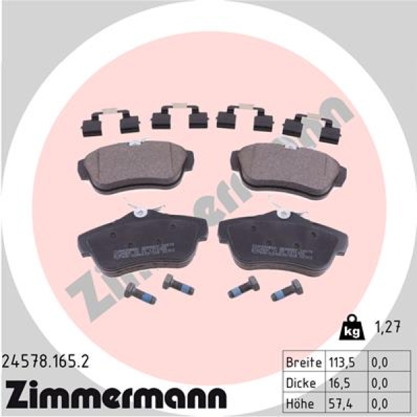 Zimmermann Brake pads for FIAT SCUDO Pritsche/Fahrgestell (270_, 272_) rear