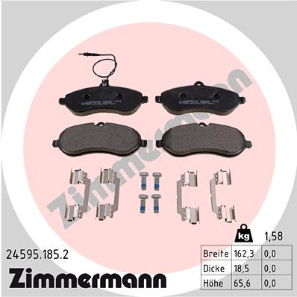 Zimmermann Brake pads for PEUGEOT EXPERT Tepee (VF3X_) front