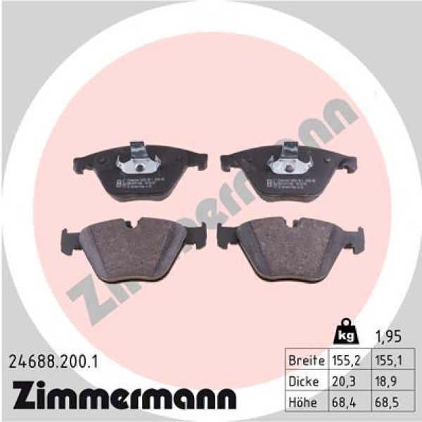 Zimmermann Brake pads for BMW 5 Touring (F11) front